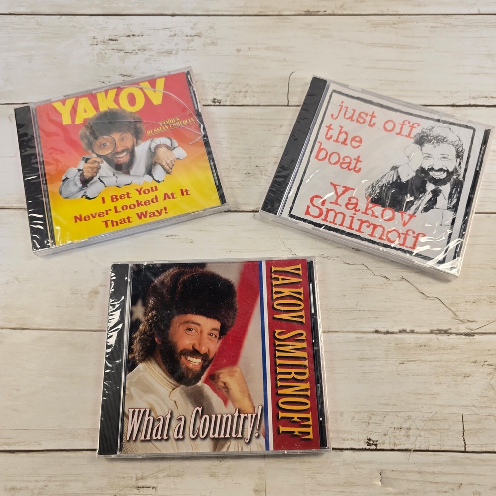 VTG Yakov Smirnoff Comedy CD Lot of 3 What a‎ Country Just Off the Boat Sealed